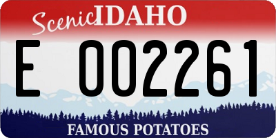 ID license plate E002261