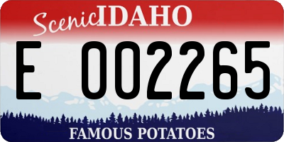 ID license plate E002265