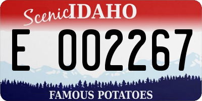 ID license plate E002267