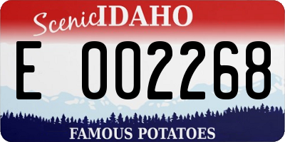 ID license plate E002268