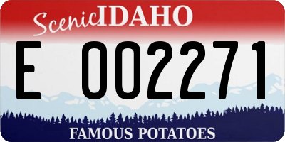 ID license plate E002271