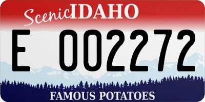 ID license plate E002272
