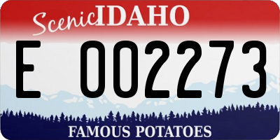 ID license plate E002273