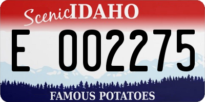 ID license plate E002275