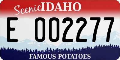 ID license plate E002277