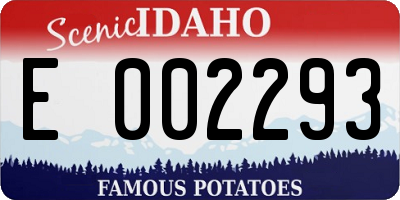 ID license plate E002293