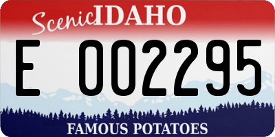 ID license plate E002295