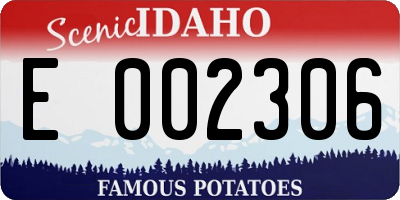 ID license plate E002306