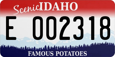 ID license plate E002318