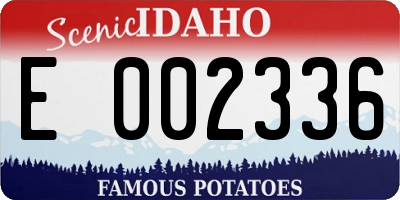 ID license plate E002336