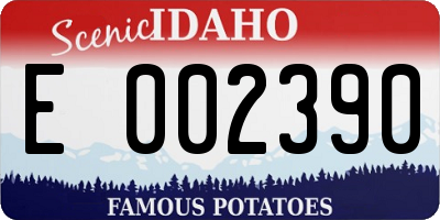 ID license plate E002390