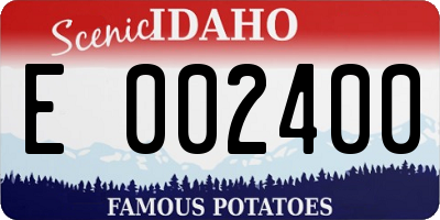 ID license plate E002400