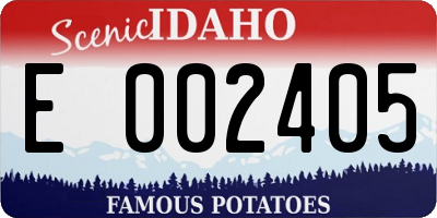 ID license plate E002405