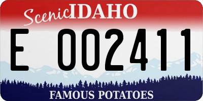 ID license plate E002411