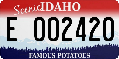 ID license plate E002420