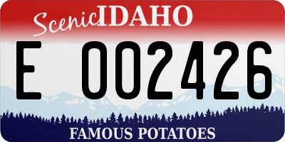 ID license plate E002426