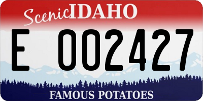 ID license plate E002427