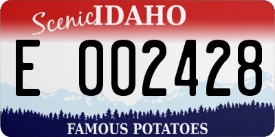 ID license plate E002428