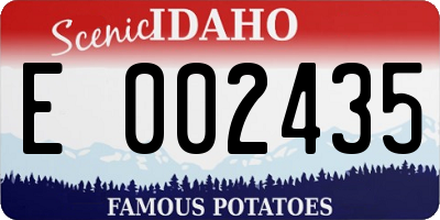 ID license plate E002435