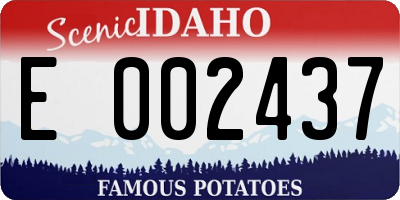 ID license plate E002437