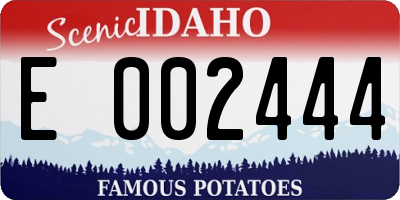 ID license plate E002444