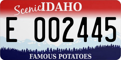 ID license plate E002445