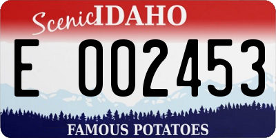 ID license plate E002453