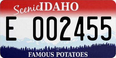 ID license plate E002455