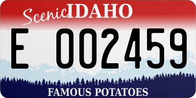 ID license plate E002459