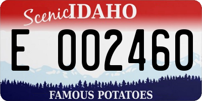 ID license plate E002460