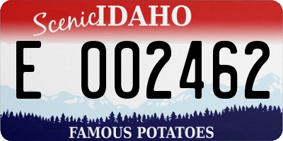ID license plate E002462