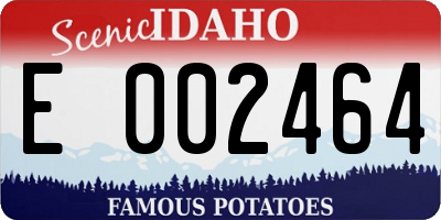 ID license plate E002464