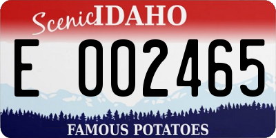 ID license plate E002465