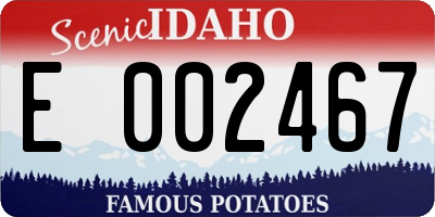 ID license plate E002467