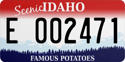 ID license plate E002471