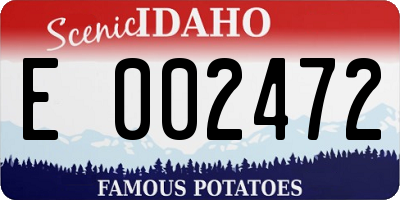 ID license plate E002472