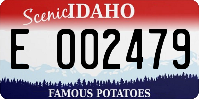 ID license plate E002479