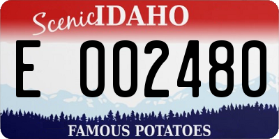 ID license plate E002480