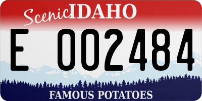 ID license plate E002484