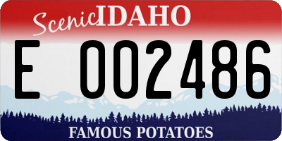 ID license plate E002486