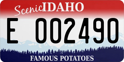 ID license plate E002490