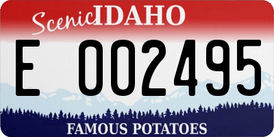 ID license plate E002495