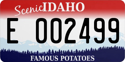 ID license plate E002499