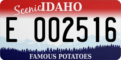 ID license plate E002516