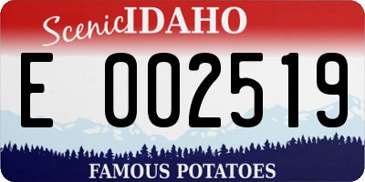 ID license plate E002519