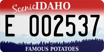 ID license plate E002537