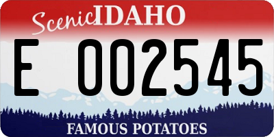 ID license plate E002545