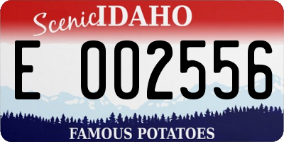 ID license plate E002556