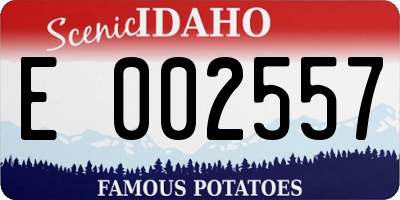 ID license plate E002557