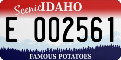 ID license plate E002561